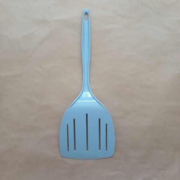 Vintage Foley Slate Blue Nylon Spatula 5 Slot Wide Blade - Picture 2 of 5